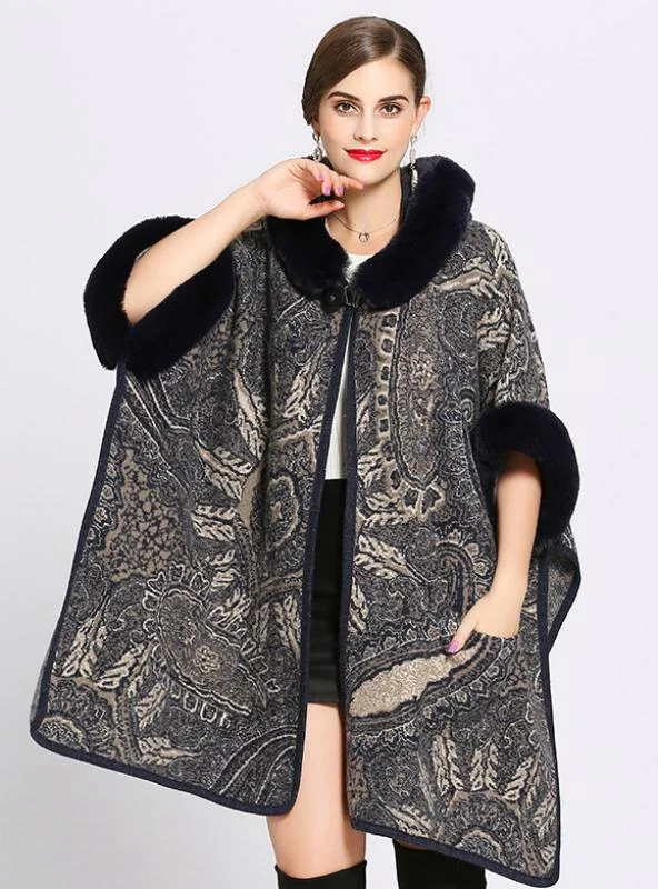 WOMAN LOOSE HOODED KNITTED CARDIGAN SHAWL CAPE Long Cardigan Short Cardigan Medium Cardigan