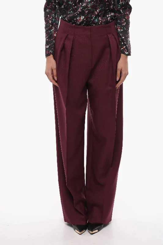Super Blond Front-pleated Trousers with Wide-leg 42 Italian size Trousers Recommended Stylist Super Blond Front-pleated Trousers with Wide-leg 42 Italian size Trousers Recommended Stylist