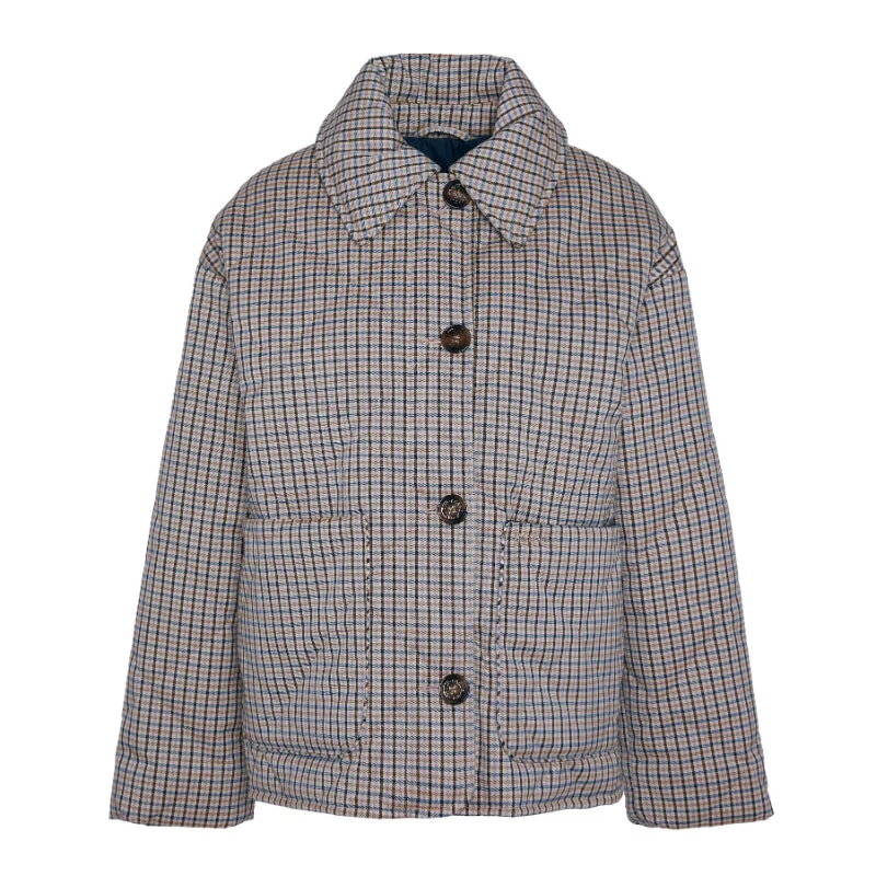 Barbour Cassidie Ladies Quilt Jacket - Sky Micro Check Mesh Jacket Canvas Jacket Denim Jacket Barbour Cassidie Ladies Quilt Jacket - Sky Micro Check Mesh Jacket Canvas Jacket Denim Jacket