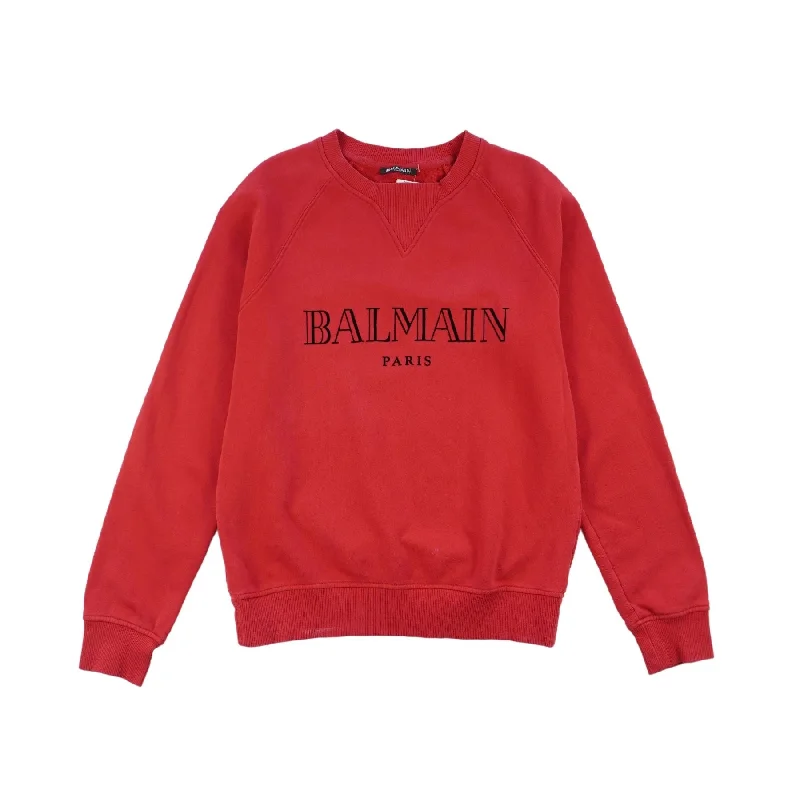 Balmain Crewneck Sweater - Women's S Mesh Sweater Canvas Denim