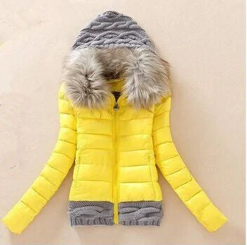 Women Winter Coat Cotton Padded Jacket Short Knitted Hood Fur Collar Womens Winter Jackets and Coats Denim Jacket Leather Jacket Suede Jacket Women Winter Coat Cotton Padded Jacket Short Knitted Hood Fur Collar Womens Winter Jackets and Coats Denim Jacket Leather Jacket Suede Jacket