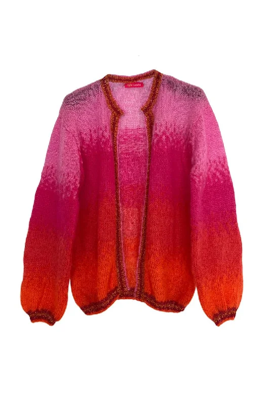 ROSE TIE&DYE MOHAIR LITTLE JACKET V-Neck Jacket Boat Neck Jacket Square Neck Jacket