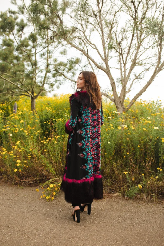 Penny Deluxe Kahlo Embroidered Faux Fur Jacket Coat S Print Jacket Jacquard Jacket Embroidered Jacket Penny Deluxe Kahlo Embroidered Faux Fur Jacket Coat S Print Jacket Jacquard Jacket Embroidered Jacket
