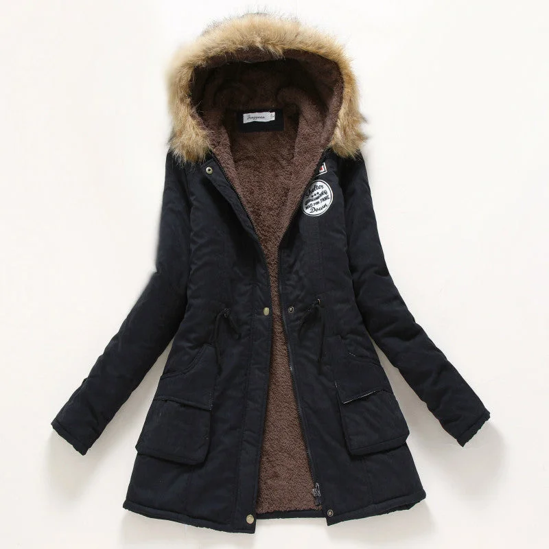 Winter Coat Women Parka Casual Outwear Military Hooded Thickening Cotton Coat Winter Jacket Fur Coats Women Clothes D21 Stand-Up Collar Roll-Neck Collar Turtle Neck Winter Coat Women Parka Casual Outwear Military Hooded Thickening Cotton Coat Winter Jacket Fur Coats Women Clothes D21 Stand-Up Collar Roll-Neck Collar Turtle Neck