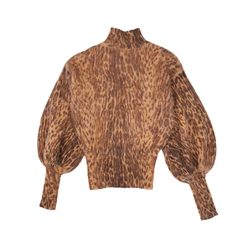 Zimmermann Turtleneck Sweater - Women's 1 Real Fur Shearling Chenille