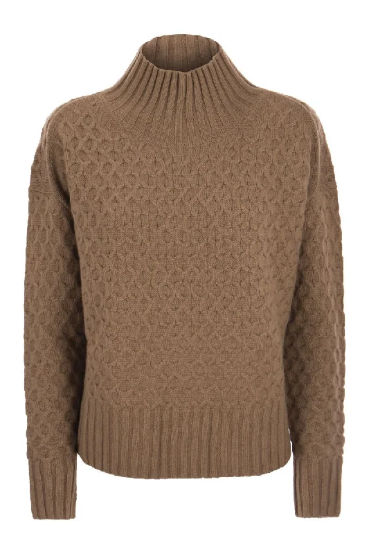 VALDESE - Wool and cashmere turtleneck sweater Terry Blend Velvet Blend Canvas Blend