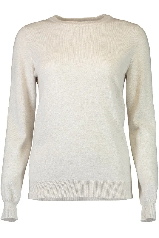 Monili Detail Basic Crewneck Pullover Honey Neck Pullover