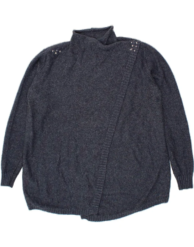 FAT FACE Womens Cardigan Sweater UK 18 XL Navy Blue Acrylic Anti-Pilling Anti-Shrink Durable