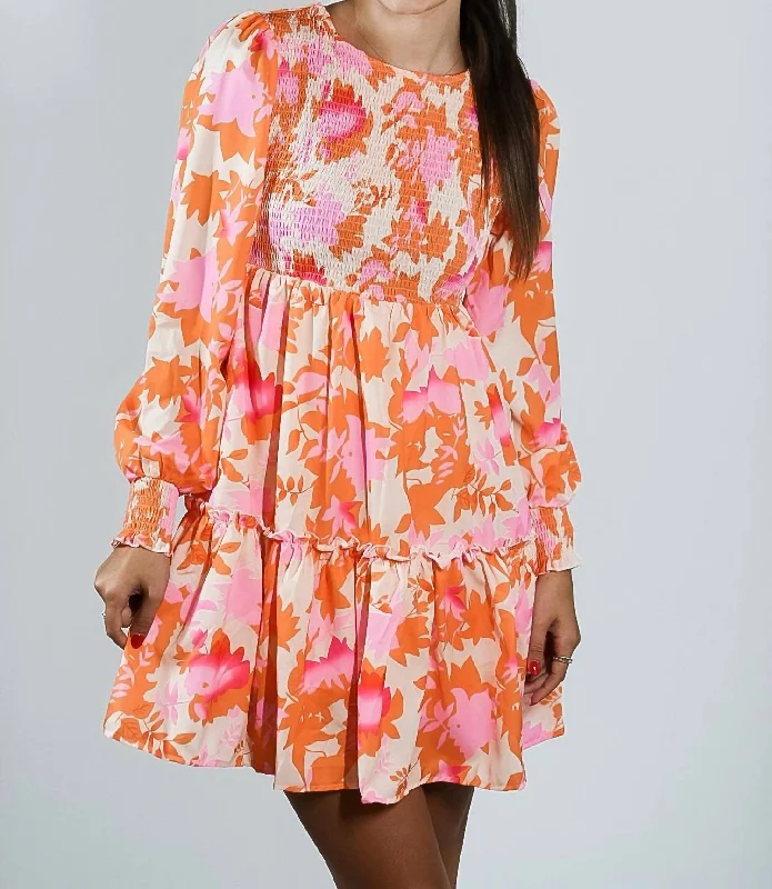 On My Mind Dress In Orange