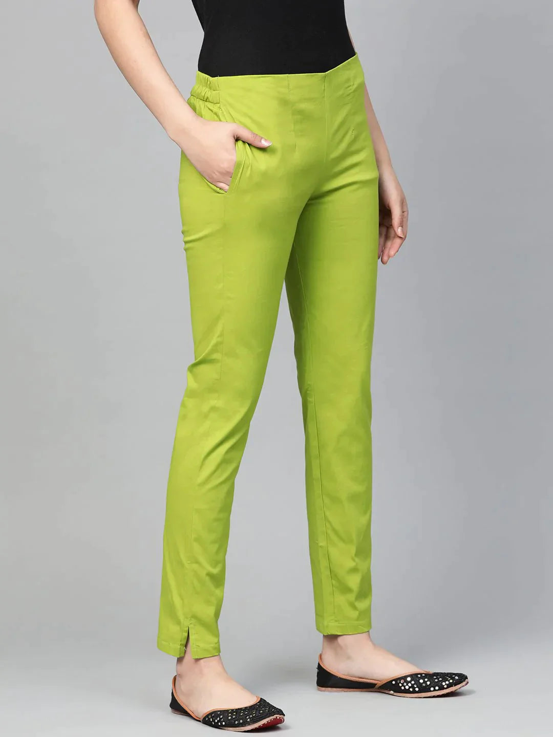 Women Green Smart Slim Fit Solid Regular Trousers - Rasiya Trousers Culottes Wide Leg Women Green Smart Slim Fit Solid Regular Trousers - Rasiya Trousers Culottes Wide Leg