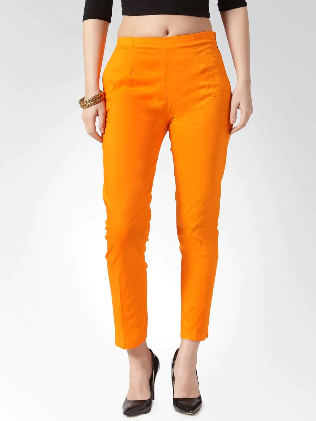Women Orange Smart Slim Fit Solid Regular Trousers - Rasiya Trousers Striped Patterned Women Orange Smart Slim Fit Solid Regular Trousers - Rasiya Trousers Striped Patterned