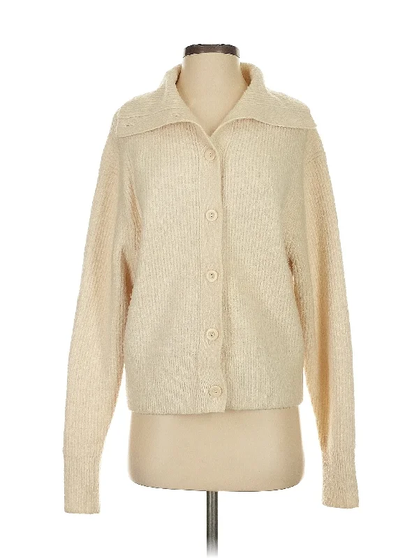 Wool Cardigan Zippered Front Buttoned Front Snap Front