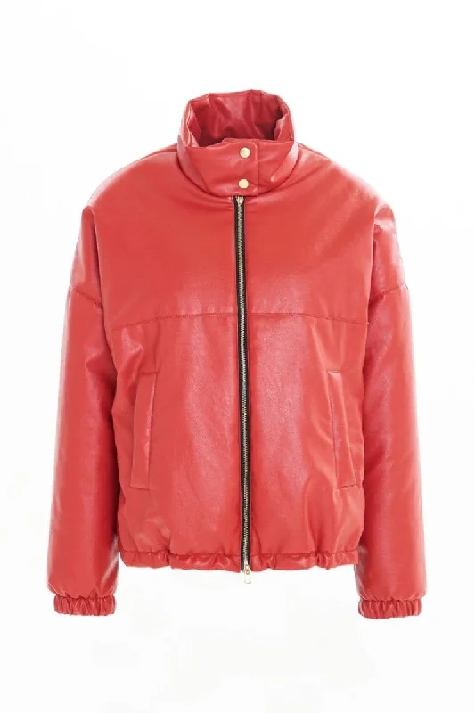 RED THE BILLY JACKET A-Line Jacket Boat Neck Shawl Collar