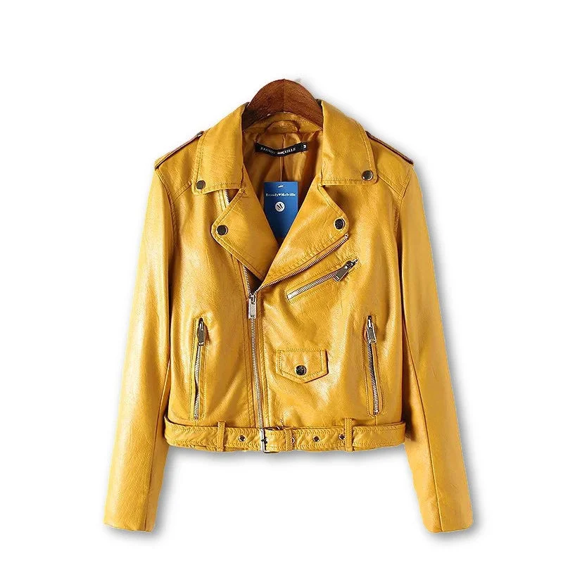 Mujer Women Leather Jacket Xdg100 And The Wind Zipper Bright Ladies Leather Coat Jacket Women 0331 Trench Coat Raincoat Waterproof Jacket Mujer Women Leather Jacket Xdg100 And The Wind Zipper Bright Ladies Leather Coat Jacket Women 0331 Trench Coat Raincoat Waterproof Jacket