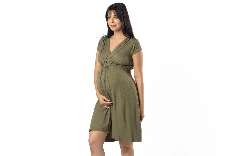 Olive Maternity Everyday Dress
