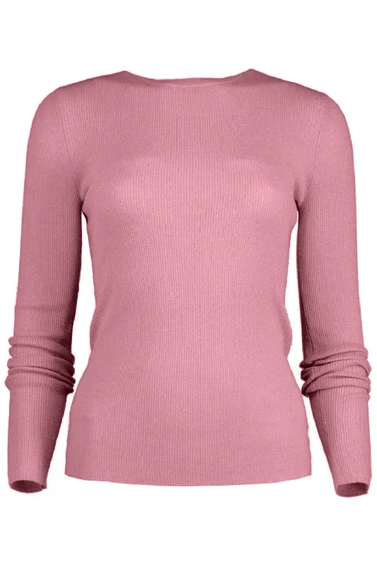 Hutton Pullover - Mauve Bateau Neck Pullover