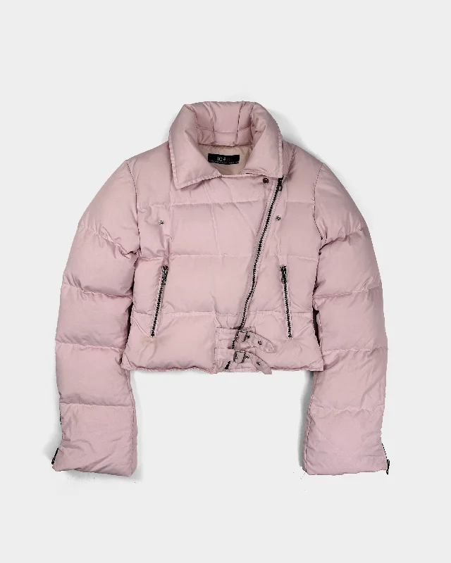 Iceberg Pink Cropped Puffer Jacket 2000's Toggled Jacket Drawstring Jacket Belted Jacket Iceberg Pink Cropped Puffer Jacket 2000's Toggled Jacket Drawstring Jacket Belted Jacket