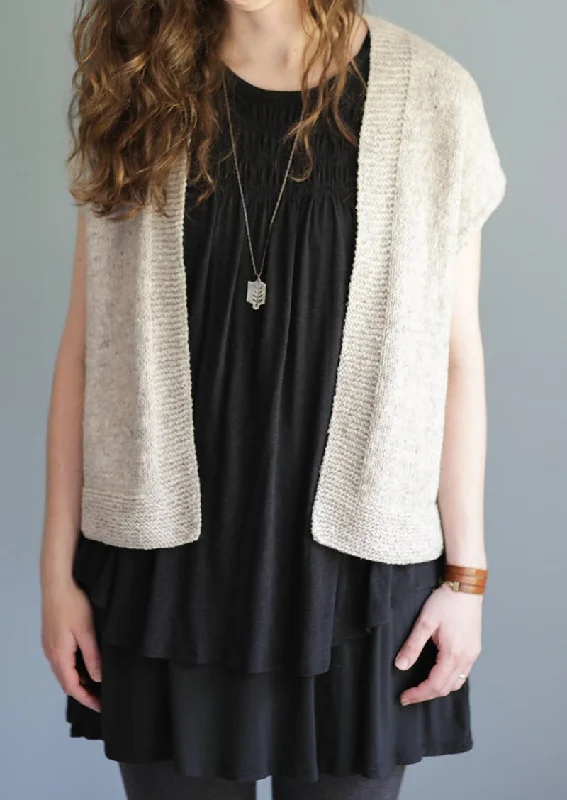 Carley Sleeveless Cardigan, Elizabeth Smith Knits. Print Knitting Pattern Casual Formal Business Carley Sleeveless Cardigan, Elizabeth Smith Knits. Print Knitting Pattern Casual Formal Business