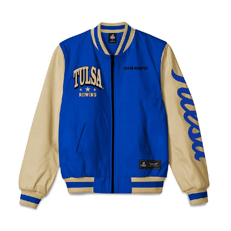 Tulsa - NCAA Women's Rowing : Sarah Menefee - Bomber Jacket Mesh Jacket Canvas Jacket Denim Jacket Tulsa - NCAA Women's Rowing : Sarah Menefee - Bomber Jacket Mesh Jacket Canvas Jacket Denim Jacket