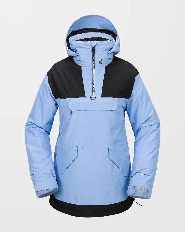 Fern Insulated Gore-Tex Jacket - Crystal Blue Ribbed Jacket Pleated Jacket Ruffled Jacket