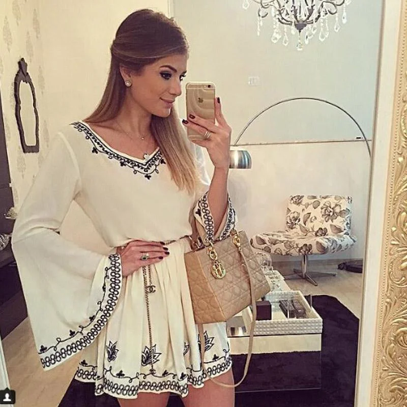 Dress Women Lace Embroidery Bandage Women Dress