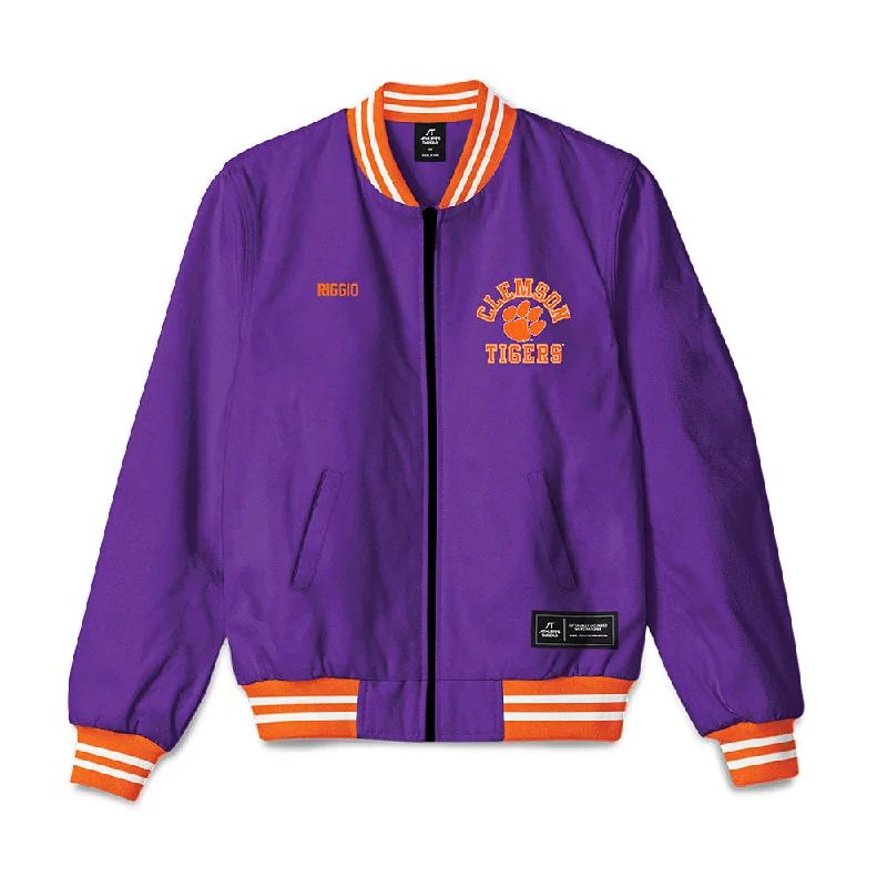 Clemson - NCAA Women's Rowing : Skyler Riggio - Bomber Jacket Corduroy Jacket Velvet Jacket Brocade Jacket Clemson - NCAA Women's Rowing : Skyler Riggio - Bomber Jacket Corduroy Jacket Velvet Jacket Brocade Jacket