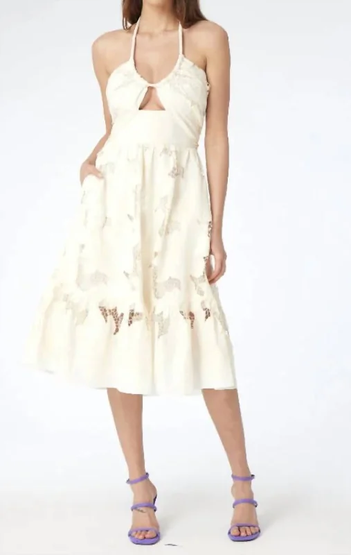 Billy Dress In Antique Whit Embroidery