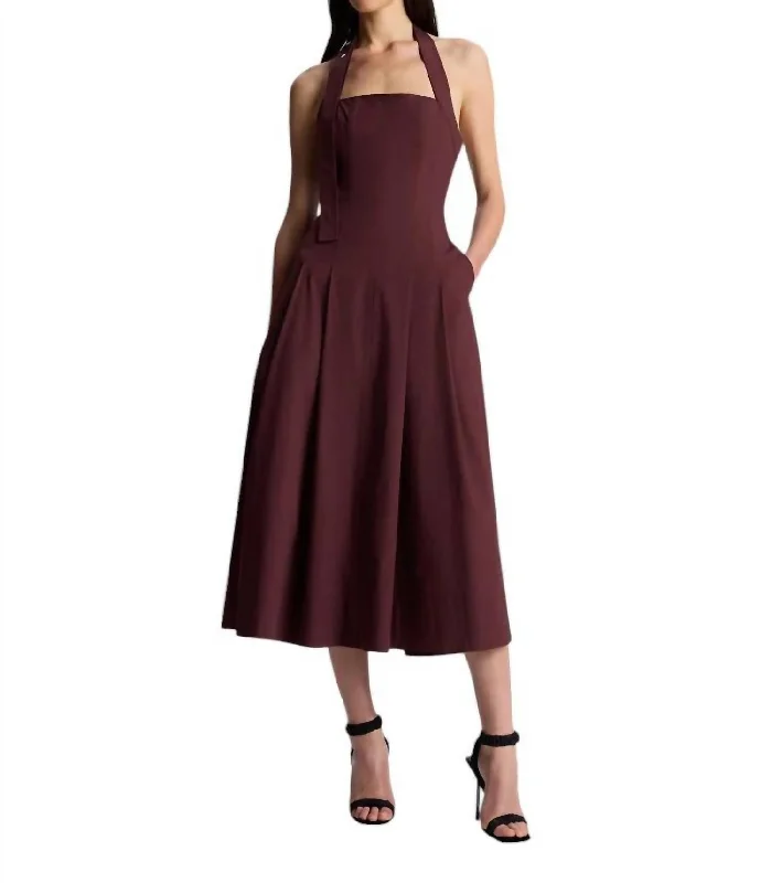 Natalie Dress In Carob