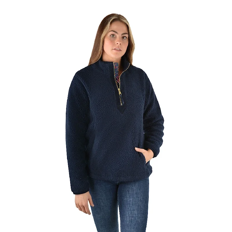 Thomas Cook Womens Jo Fleece Quarter Zip Pullover Port Neck Pullover