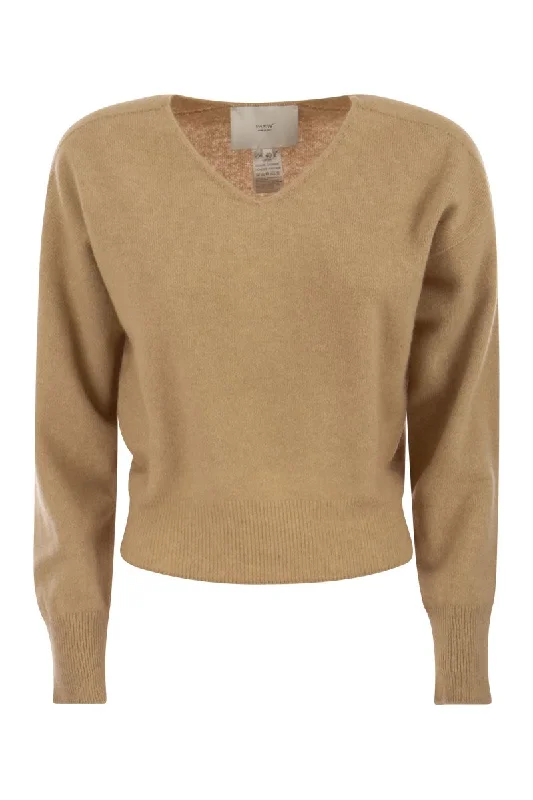 FRANCY - Cashmere V-neck sweater Casual Formal Business