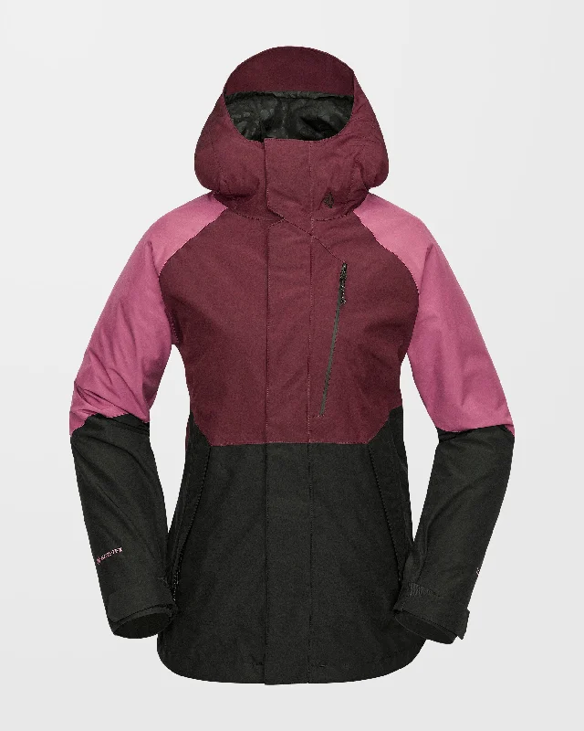 V.Co Aris Insulated Gore-Tex Jacket - Burgundy Collared Jacket Crew Neck Jacket Turtle Neck Jacket