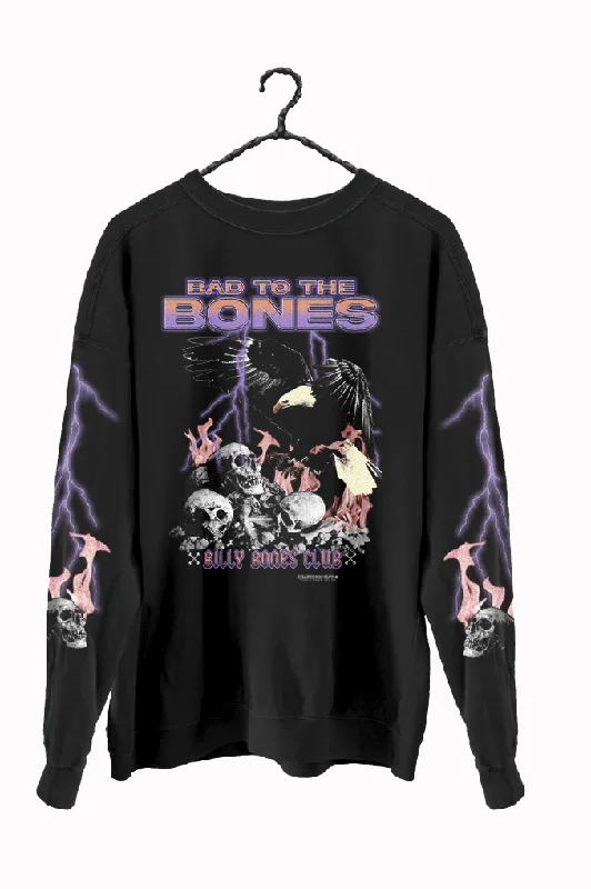 BILLY BONES DEATH RIDER CREW SWEATER - VINTAGE BLACK Cashmere Blend Cotton Blend Poly Blend BILLY BONES DEATH RIDER CREW SWEATER - VINTAGE BLACK Cashmere Blend Cotton Blend Poly Blend