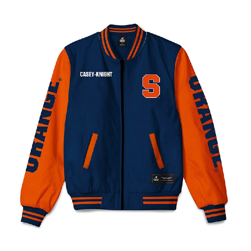Syracuse - NCAA Women's Rowing : Tyla Casey-Knight - Bomber Jacket Print Jacket Jacquard Jacket Patchwork Jacket Syracuse - NCAA Women's Rowing : Tyla Casey-Knight - Bomber Jacket Print Jacket Jacquard Jacket Patchwork Jacket