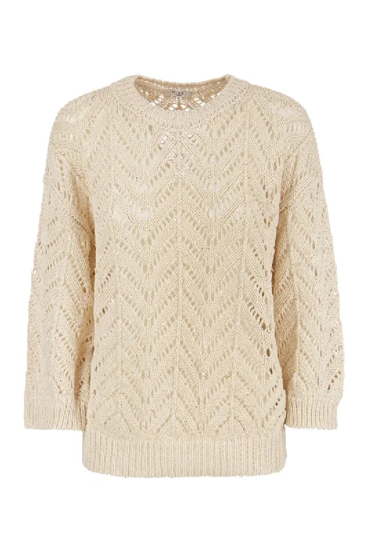 Cotton yarn sweater with sequins Spandex Rayon Corduroy