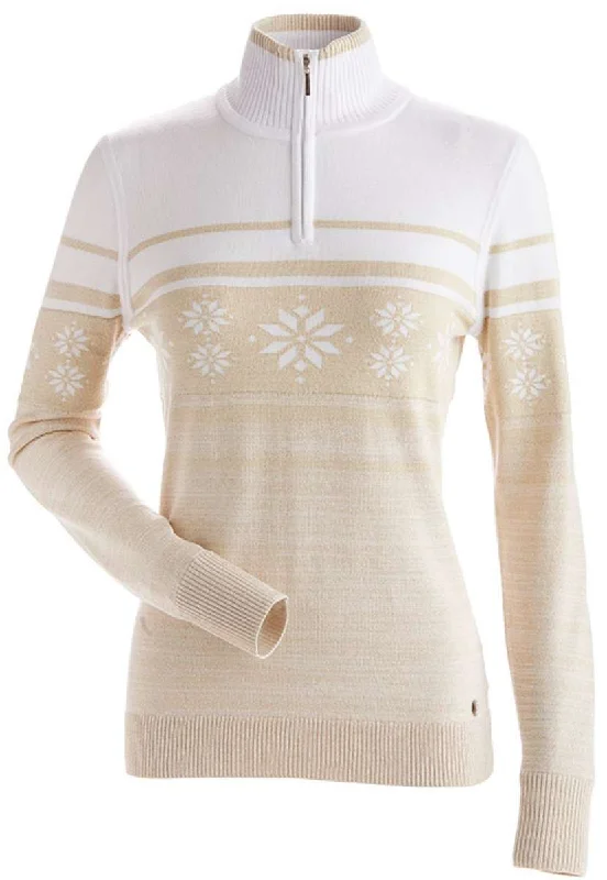 Nils Ladies Deer Valley Metallic Sweater 2022-2023 Hooded Sweater Collared Sweater Shawl Collar