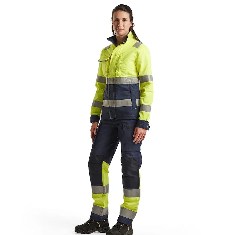 Blaklader 4903 Women's Hi-Vis Water Repellent Jacket Hooded Jacket Caped Jacket Shawl Collar Jacket Blaklader 4903 Women's Hi-Vis Water Repellent Jacket Hooded Jacket Caped Jacket Shawl Collar Jacket