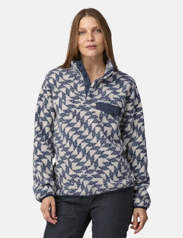 Patagonia Women's LW Synch Snap-T Synched Flight Pullover - Natural Short Puff Sleeve Patagonia Women's LW Synch Snap-T Synched Flight Pullover - Natural Short Puff Sleeve