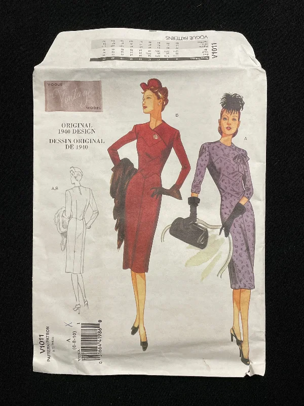 1940 Reproduction Vogue 1011 Pattern - Dress FACTORY FOLDED