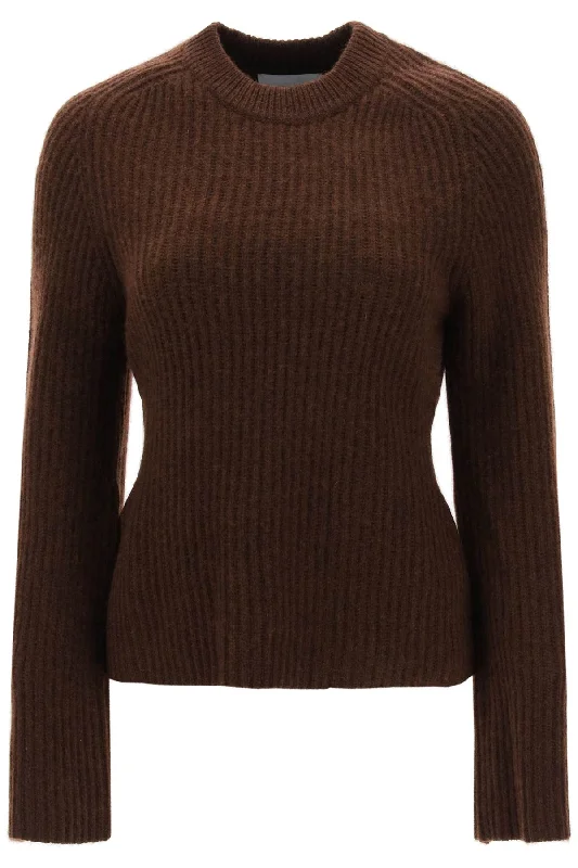 'kota' Cashmere Sweater With Bell Sleeves  - Marrone Sweater Knitwear Pullover