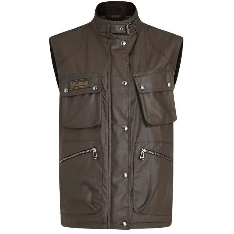 Belstaff Waxed Edition Dark Green Gilet Jacket Elasticated Jacket Padded Jacket Insulated Jacket