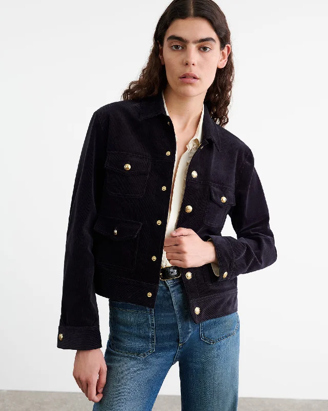 LIZETH CORDUROY JACKET Print Jacket Jacquard Jacket Embroidered Jacket