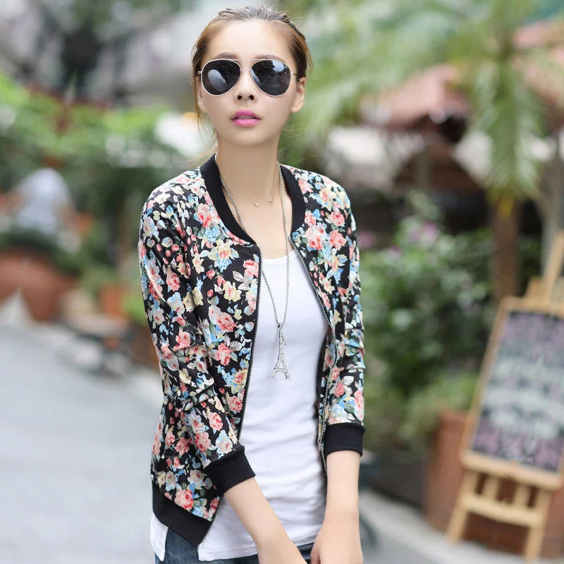 Floral Jacket No Lining Baseball Uniform Women Ditsy Print Cardigan Outwear Denim Jacket Leather Jacket Suede Jacket Floral Jacket No Lining Baseball Uniform Women Ditsy Print Cardigan Outwear Denim Jacket Leather Jacket Suede Jacket