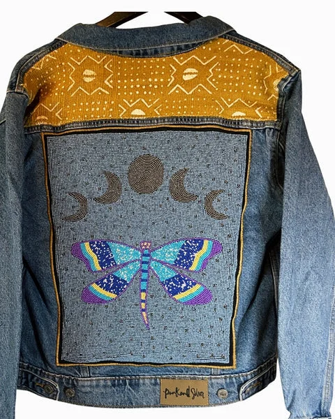 Levi’s Hand Beaded Dragonfly Trucker Jacket M Wool Fabric Cashmere Fabric Tweed Fabric Levi’s Hand Beaded Dragonfly Trucker Jacket M Wool Fabric Cashmere Fabric Tweed Fabric
