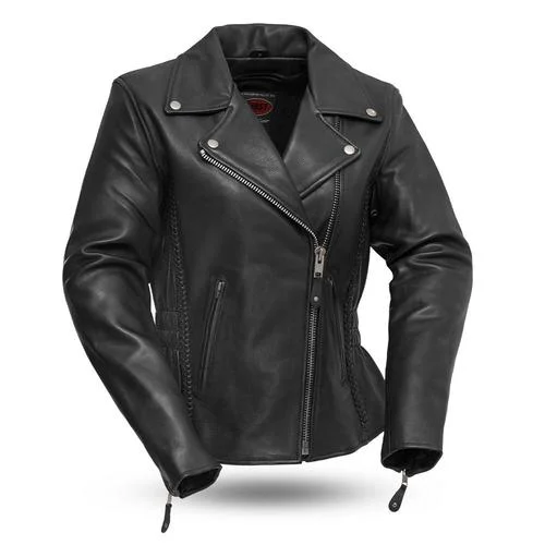 Ladies Leather Jacket ( ALLURE ) FIL103MNZ Fleece Fabric Down Fabric Feather Fabric