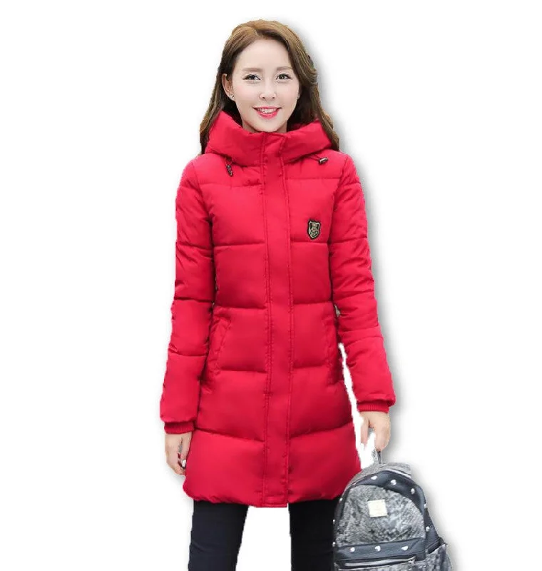 Fashion Long Winter Jacket Women Slim Female Coat Thicken Parka Down Cotton Clothing Red Clothing Hooded Student Quilted Jacket Puffer Jacket Insulated Jacket Fashion Long Winter Jacket Women Slim Female Coat Thicken Parka Down Cotton Clothing Red Clothing Hooded Student Quilted Jacket Puffer Jacket Insulated Jacket