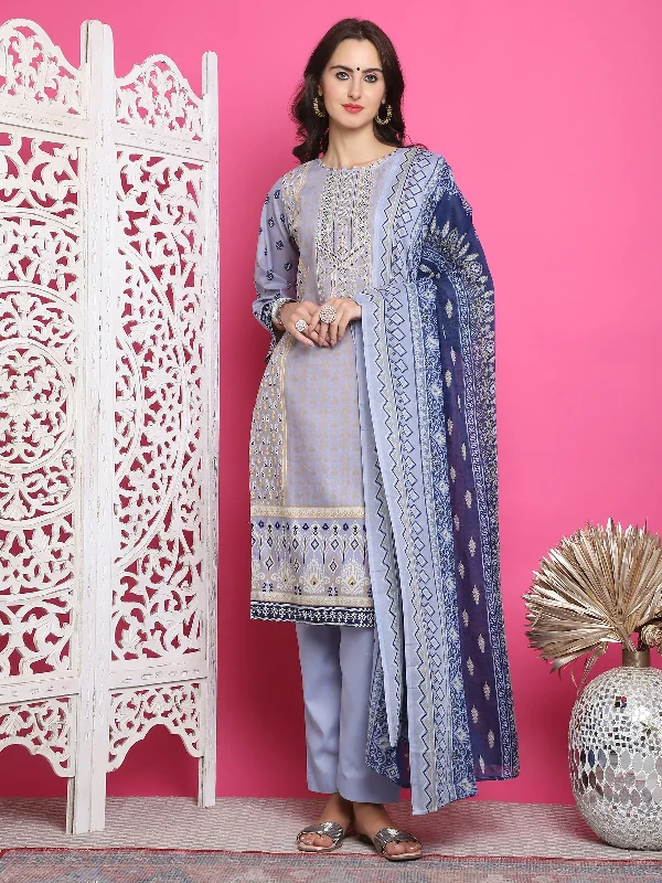 Jyoti Fashion Women's Sky Blue Cotton Floral Digital Print with Resham Thread Work Kurta with Trouser & Dupatta Trousers Business Professional Jyoti Fashion Women's Sky Blue Cotton Floral Digital Print with Resham Thread Work Kurta with Trouser & Dupatta Trousers Business Professional