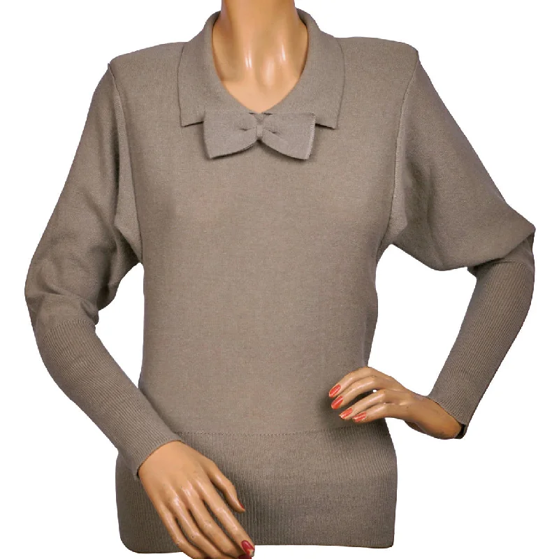 Vintage Sonia Rykiel Sweater 1980s Taupe Wool Angora Ladies Size Small 36 Print Jacquard Patchwork Vintage Sonia Rykiel Sweater 1980s Taupe Wool Angora Ladies Size Small 36 Print Jacquard Patchwork