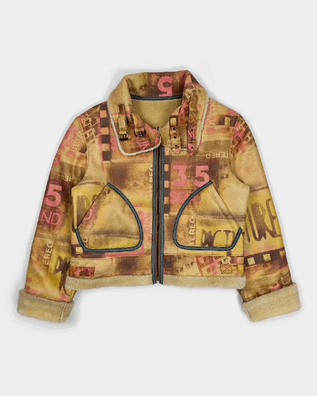 Balmain Shearling Reversible Printed Jacket 2000's Zippered Jacket Buttoned Jacket Snapped Jacket Balmain Shearling Reversible Printed Jacket 2000's Zippered Jacket Buttoned Jacket Snapped Jacket