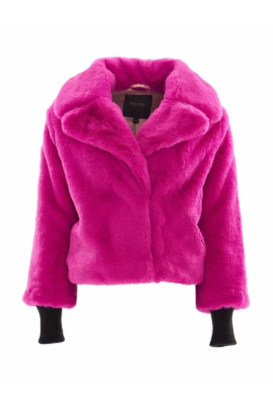 CANDY PINK THE SAWYER JACKET Zippered Front Buttoned Front Snap Front