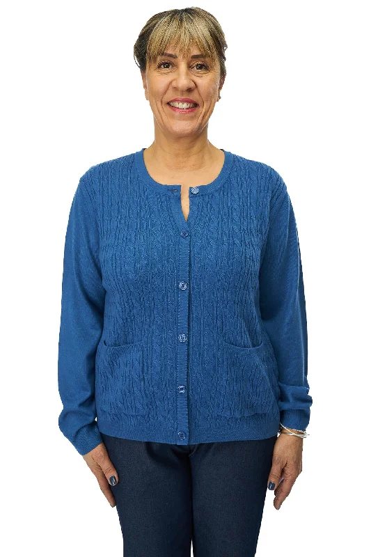 Adaptive Cardigan - Gillian | Blue Boxy Cardigan Fitted Cardigan A-Line